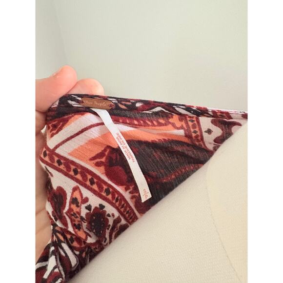 Free People Rosalie Bell Sleeve Faux Wrap Blouse Small Boho Hippie Festival - Picture 8 of 8